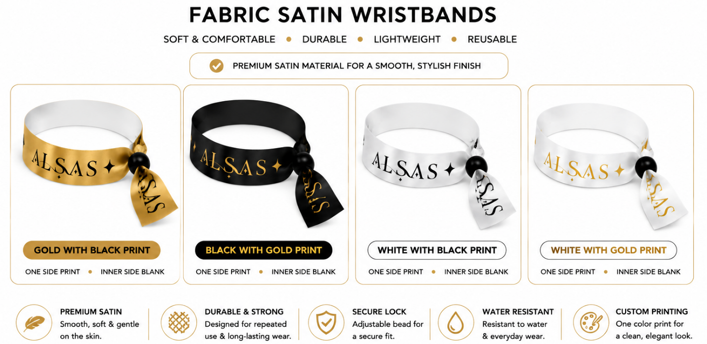 Satin wristbands