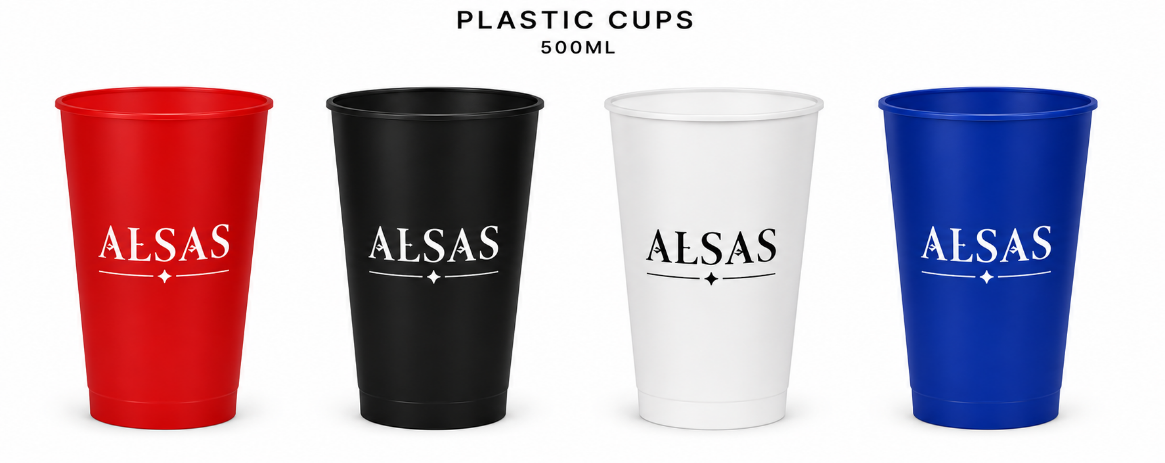 500ml plastic cups
