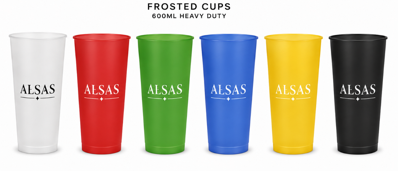 600ml frosted cups