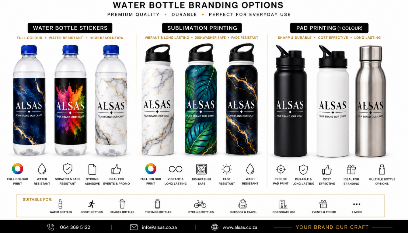 Sublimated water bottles