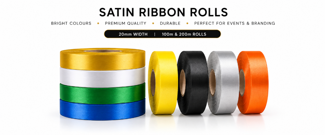 Satin ribbon rolls